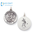 Médaille de 60mm vierge de logo 3d plaqué argent antique découpé avec des matrices en métal de haute qualité pour le gagnant